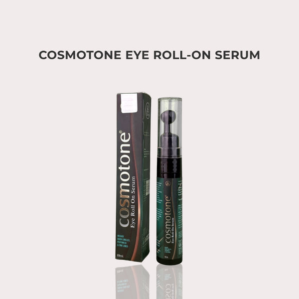 COSMOTONE Eye Roll-On Serum for Dark Circles, Puffiness & Fine Lines | Under Eye Brightening & Firming | Peptide + Caffeine Formula