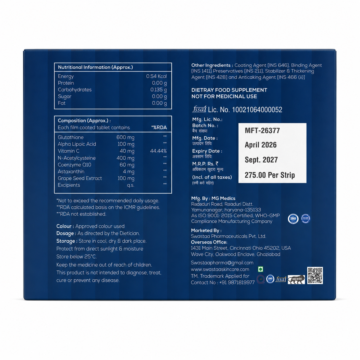 Swahaa GLUTA-600 Tablet