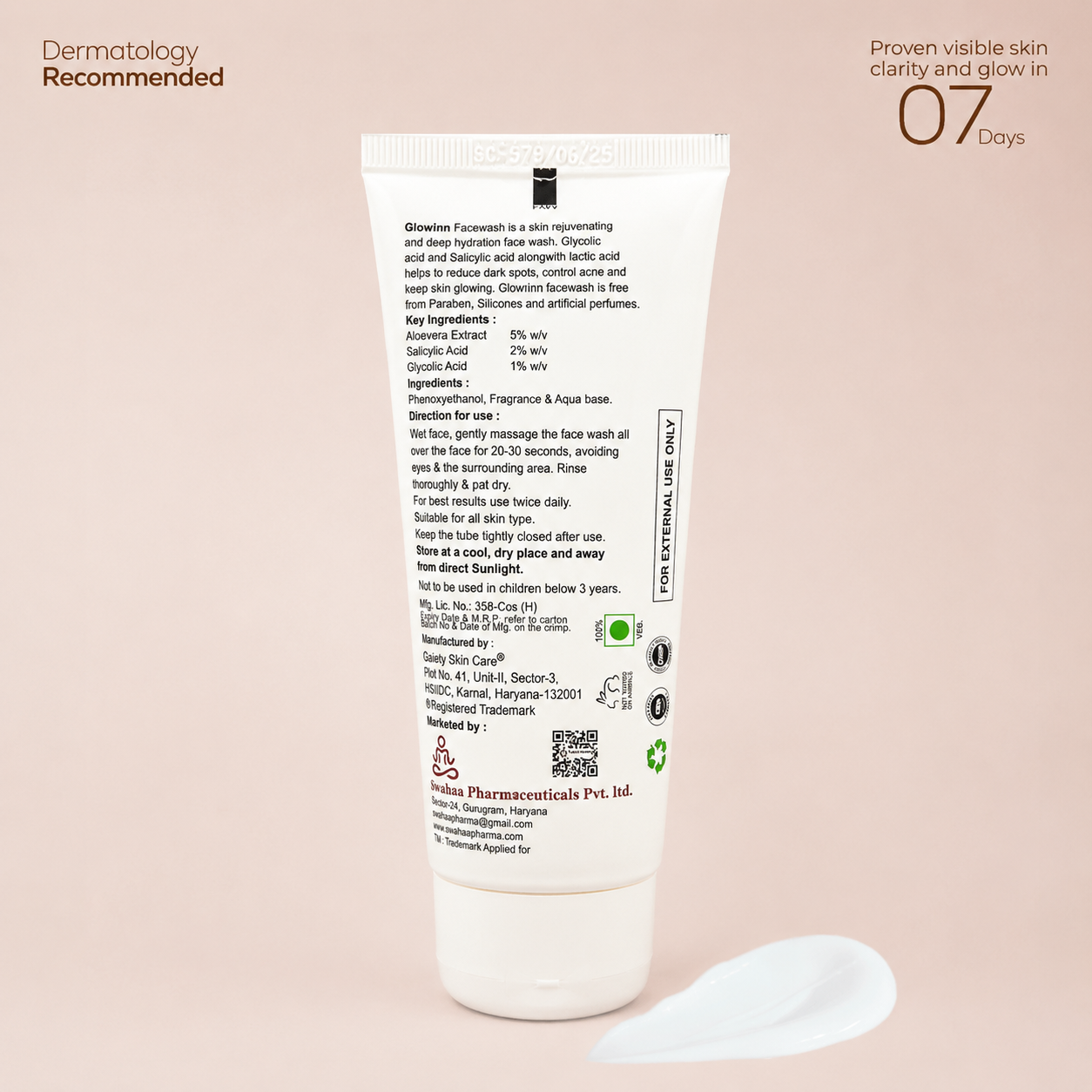 Glowinn Facewash – Skin Rejuvenating & Deep Hydration