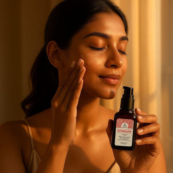 YUVAGLOW Brightening & Revitalizing Face Oil with Vitamin C, Saffron, Licorice & Rosehip | Glowing & Even Skin Tone