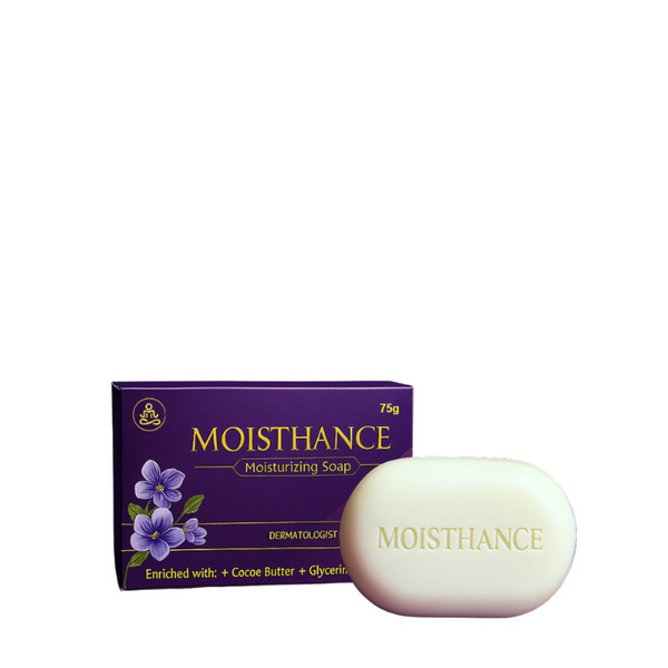 MOISTHANCE Moisturizing Soap for Dry & Sensitive Skin | Enriched with Cocoa Butter, Glycerin & Aloe Vera
