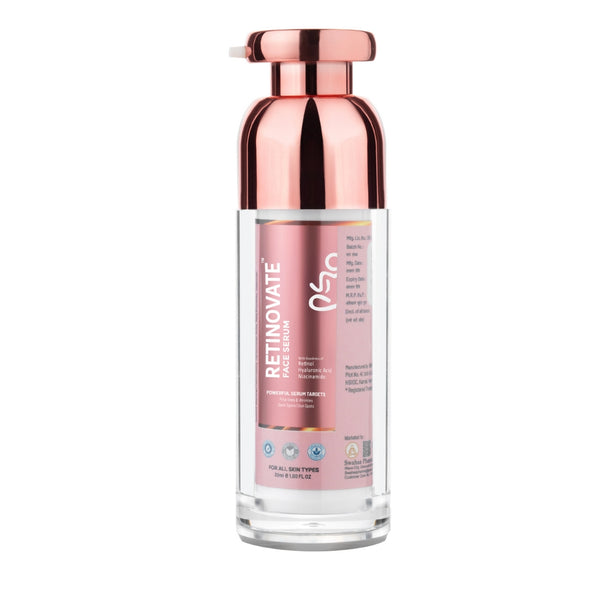 Retinovate Face Serum – With Retinol Palmitate – Targets Fine Lines, Wrinkles, Dark Spots