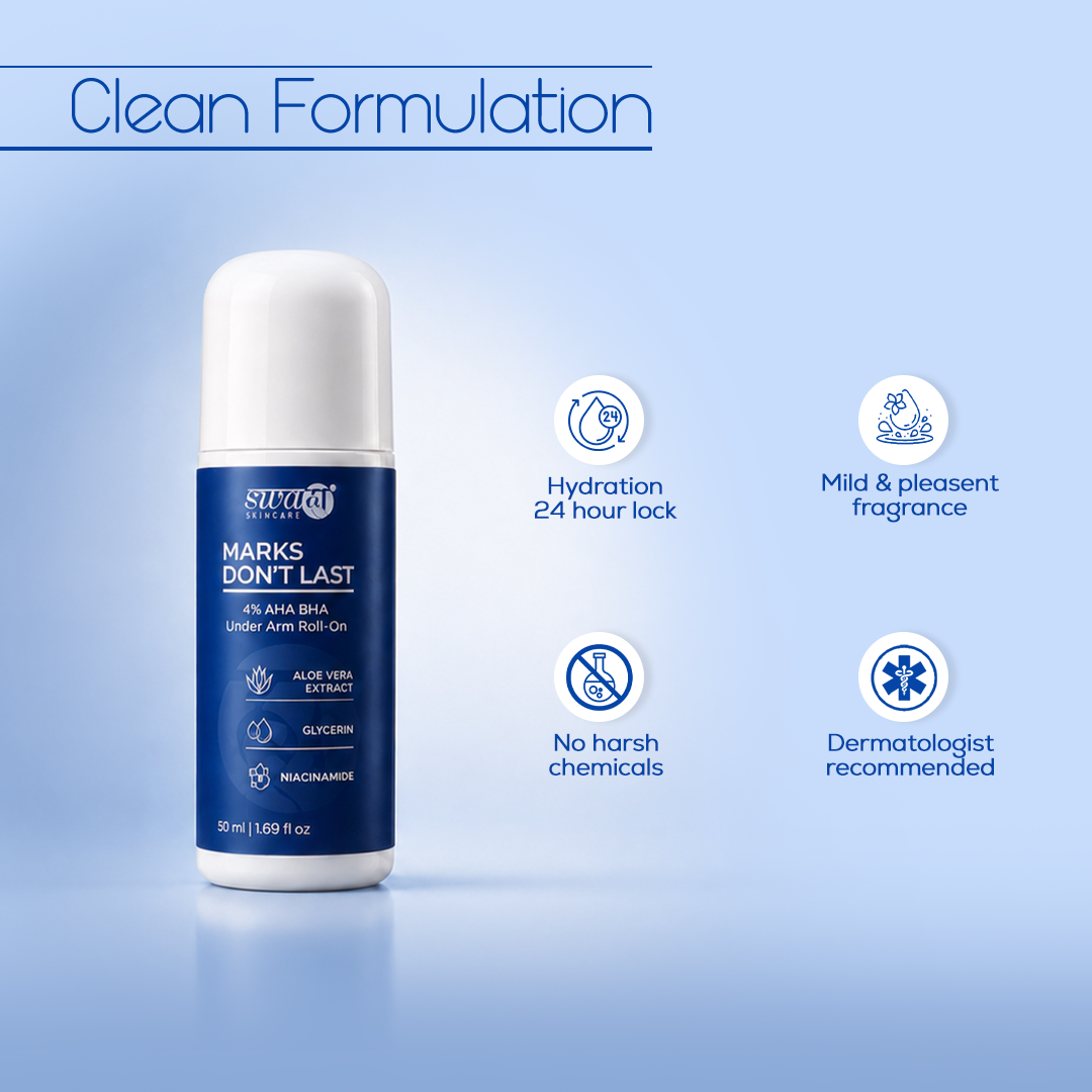 Marks Don't Last 4% AHA + BHA Underarm Roll-On – 50 ml