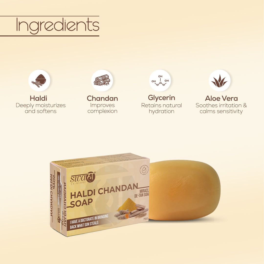 Swahaa Haldi Chandan Soap | Pack of 3